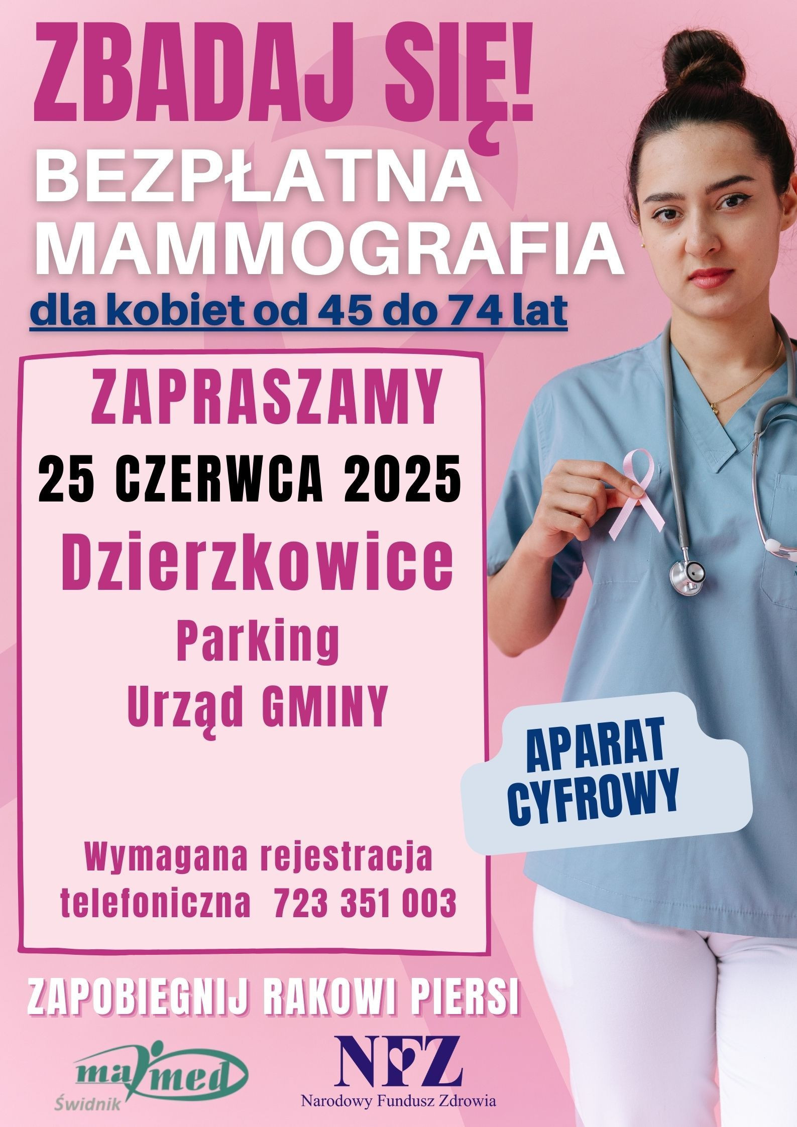 Mammografii dla kobiet w wieku 45-74 LAT - zdjęcie