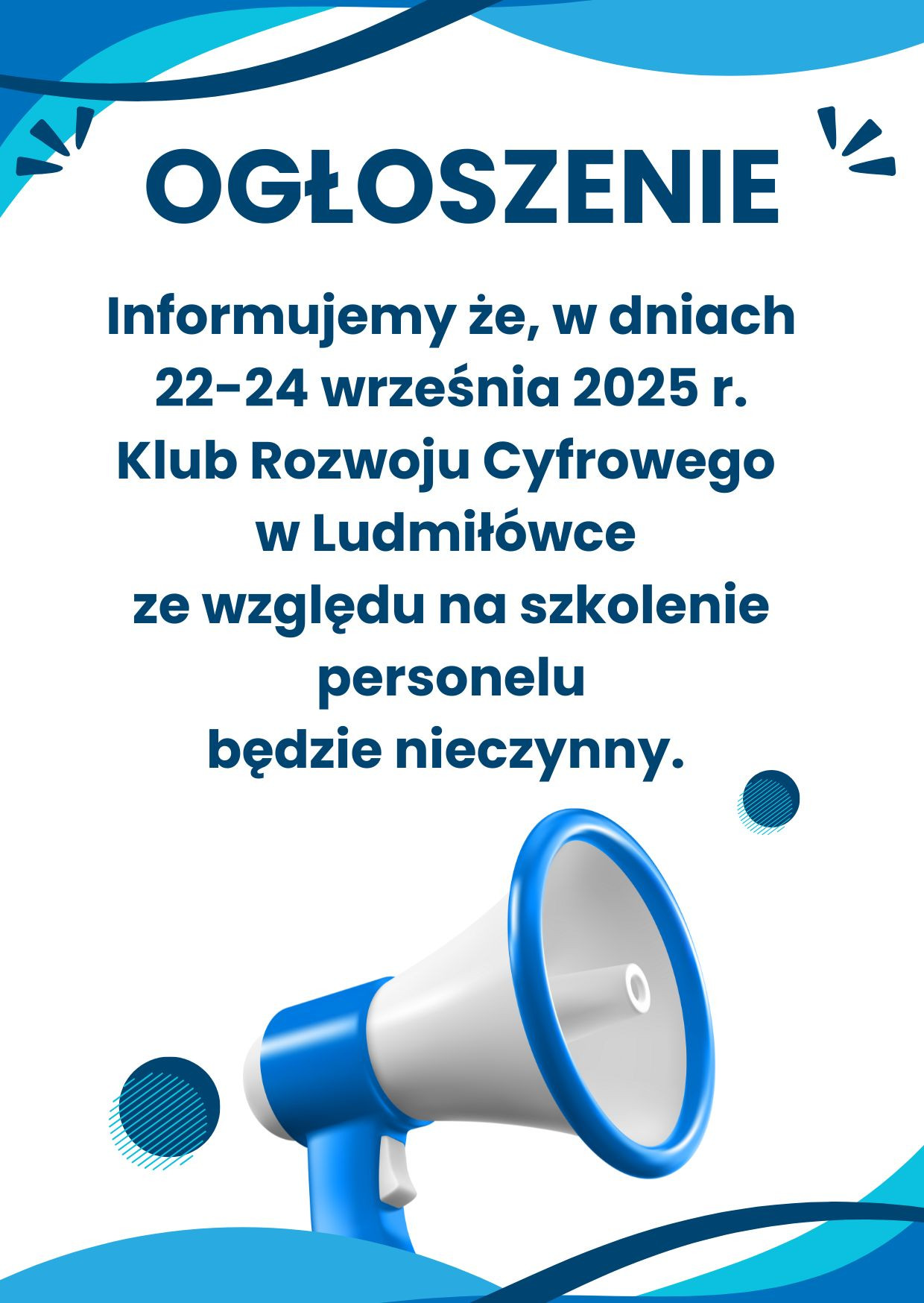 Ogłoszenie Klub Rowoju Cyfrowego - zdjęcie