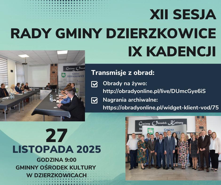 Zawiadomienie o Sesji Rady Gminy w dniu 27 listopada 2025 r. - zdjęcie