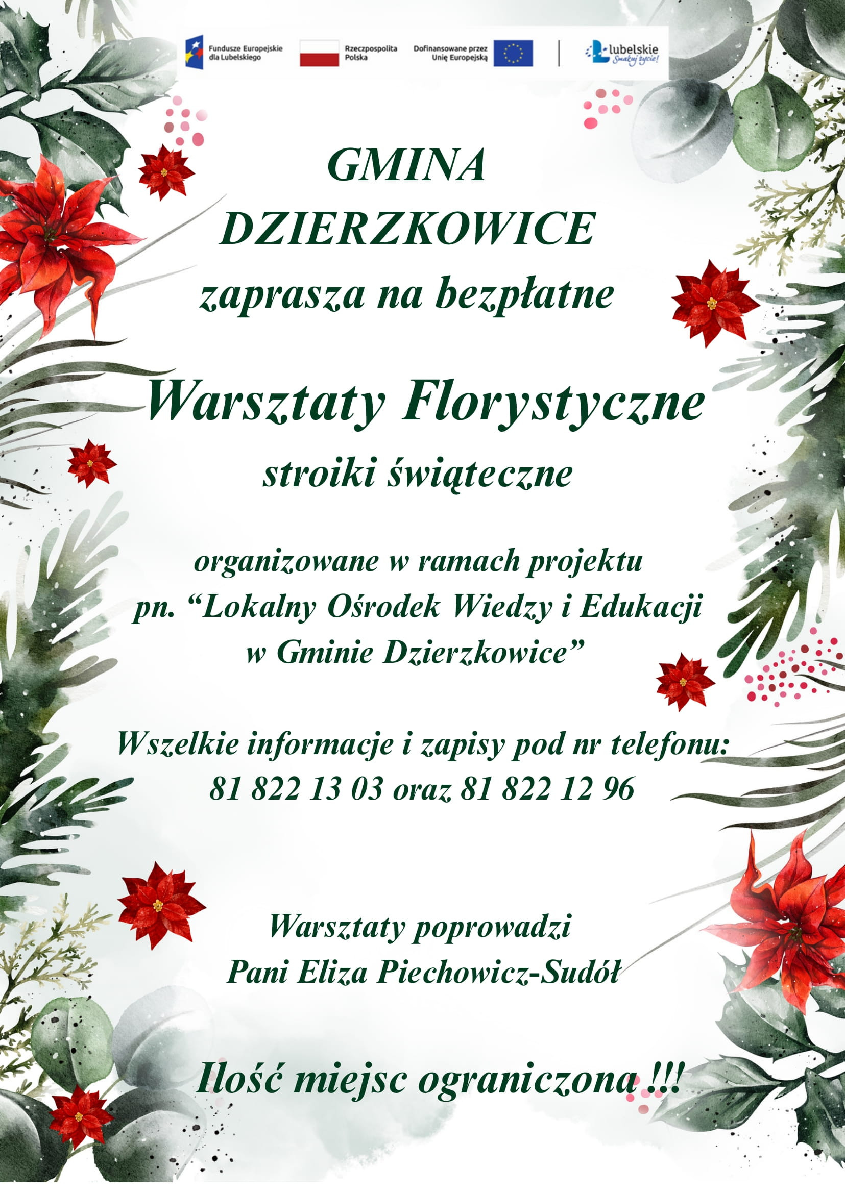 Warsztaty Florystyczne stroiki świąteczne