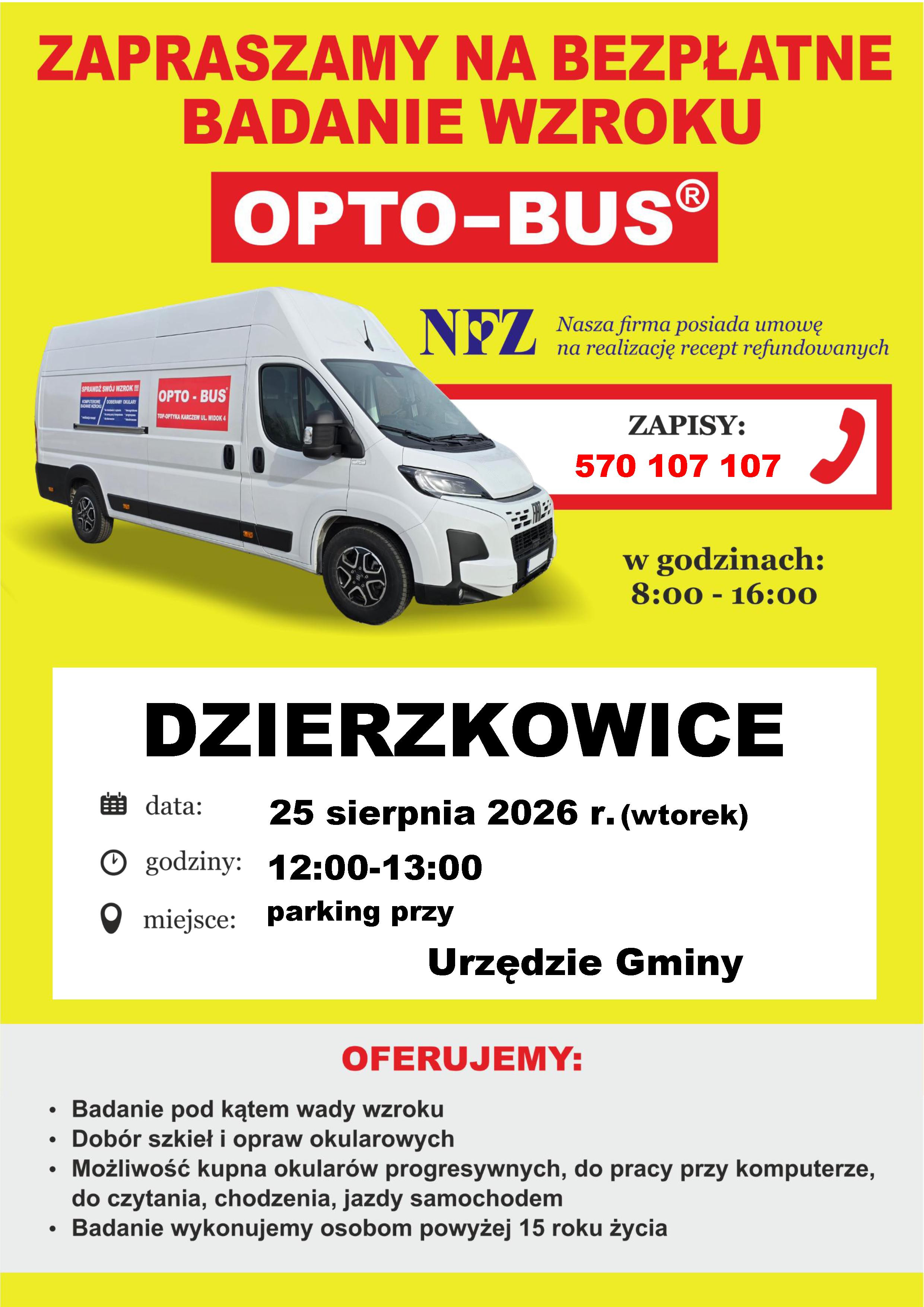 Bezpłatne badanie wzroku - 25.08.2026r.