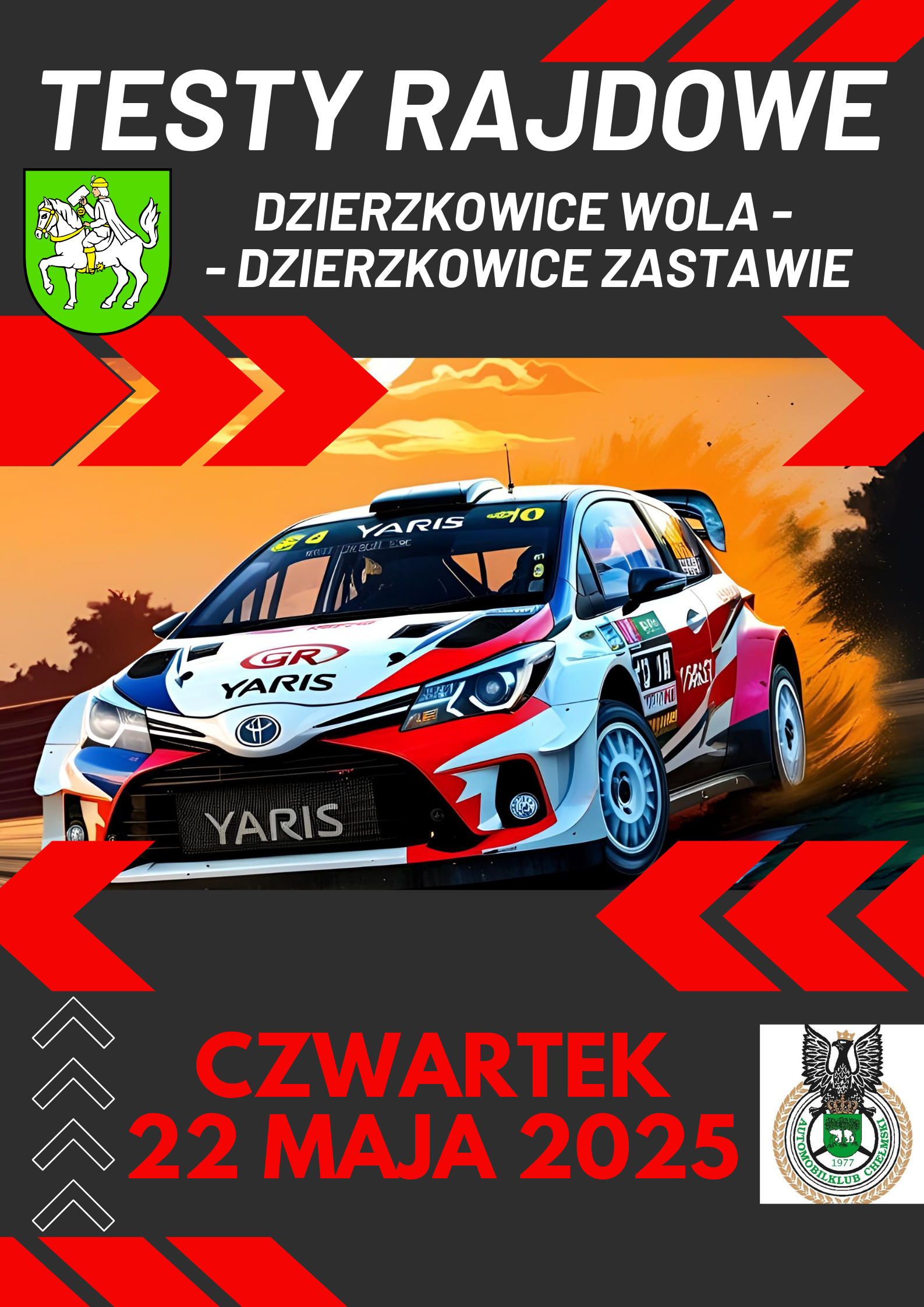 Testy rajdowe na terenie Gminy Dzierzkowice – ważna informacja dla mieszkańców - zdjęcie