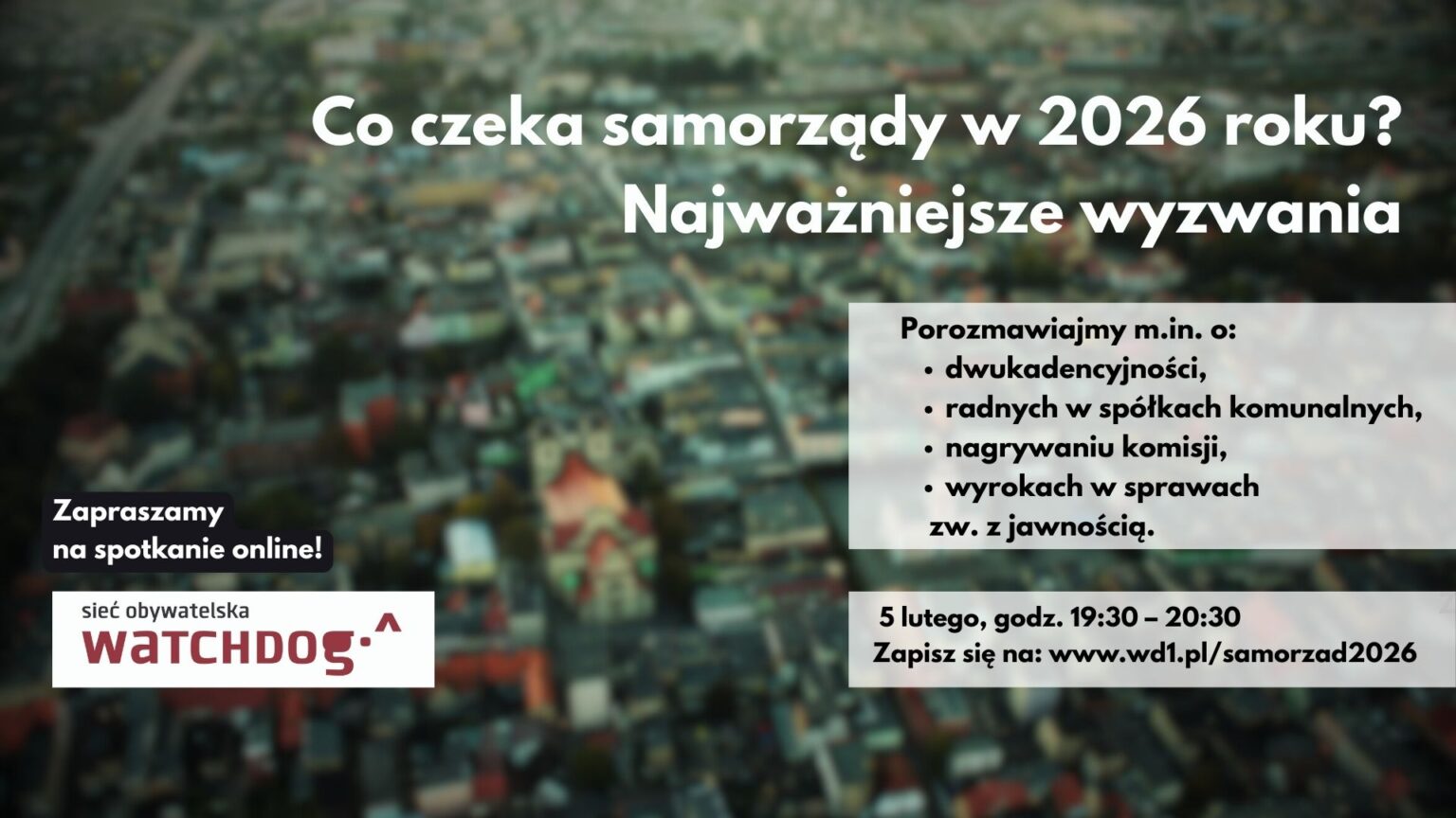 Zaproszenie na webinar nt. praw mieszkańców w samorządzie oraz na kurs