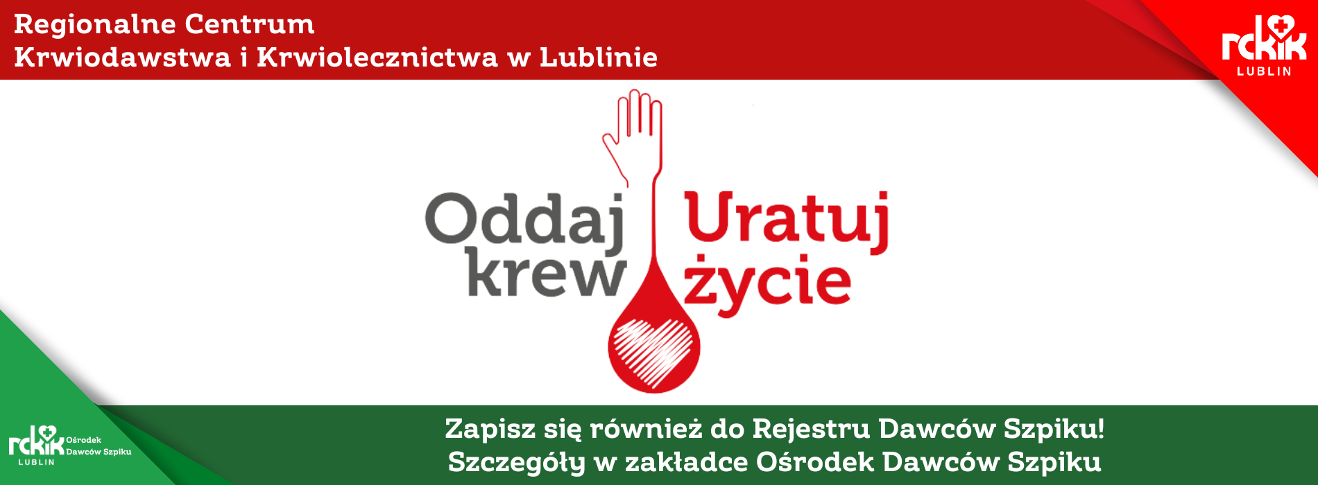Terenowe akcje poboru krwi RCKiK Lublin 2026