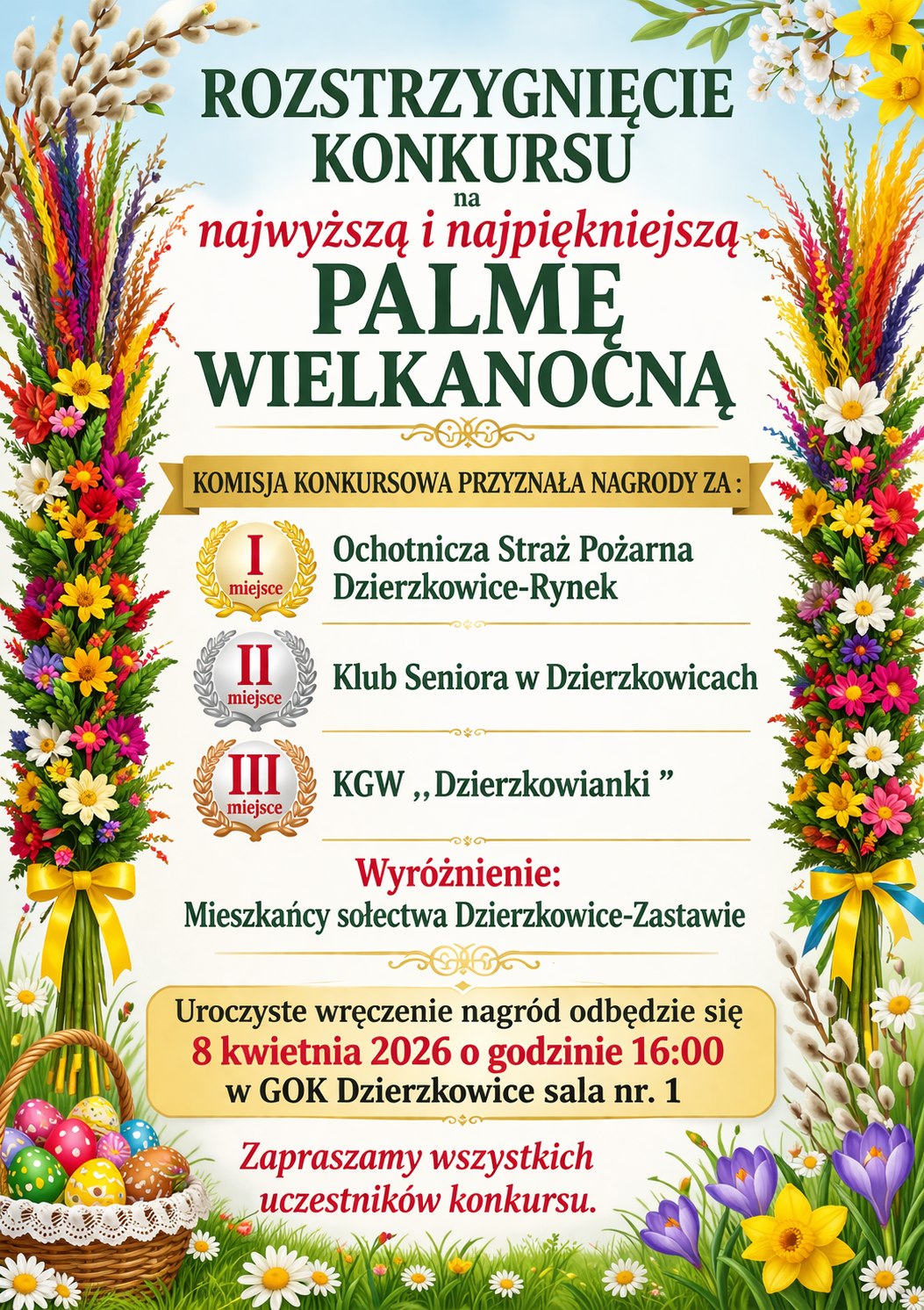 Konkurs palm wielkanocnych rozstrzygnięty
