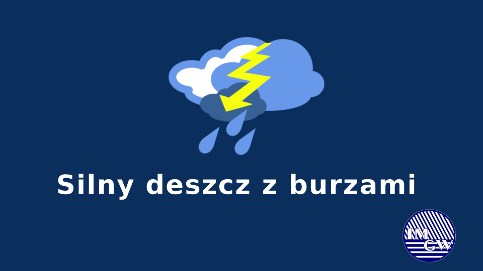 Ostrzeżenia meteorologiczne: Silny deszcz z burzami